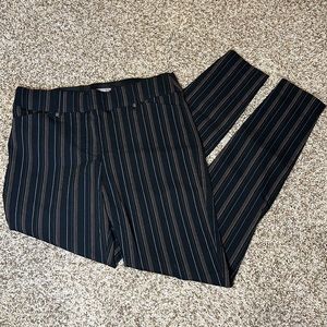 Black and tan striped stretchy straight/skinny pants!